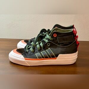 Adidas Nizza Hi DL Black Green Red Orange White Shoes Men’s Size 5.5